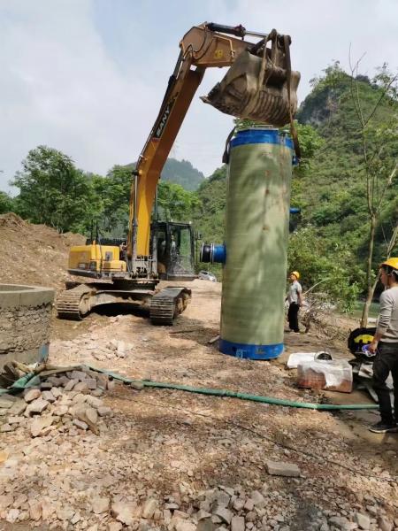 台中雅安芦山一体化提升泵施工现场